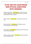 PLTW&colon; HBS EOC EXAM BRAND  NEW OFFICIAL QUESTIONS  WITH ANSWERS&period;