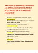 TEXAS DENTIST LICENSING EXAM TEST QUESTIONS  AND CORRECT ANSWERS &lpar;VERIFIED ANSWERS&rpar;  PLUS RATIONALES 2025&sol;2026 Q&A &vert; INSTANT  DOWNLOAD PDF