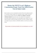 NICET Level 1 Highway Construction Practice Exam & Study Guide 2026