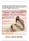 TEST BANK FOR Maternal Child Nursing Care 3rd CANADIAN Edition Keenan Lindsay&period;COMPLETE GUIDE ALL CHAPTERS COVERED 100&percnt; VERIFIED A&plus; GRDE ASSURED&excl;&excl;&excl;&excl;&excl; NEW LATEST UPDATE&excl;&excl;&excl;&excl;&excl;