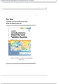 Test Bank For Introduction to Maternity and Pediatric Nursing&comma; 10th Edition&comma; By Gloria Leifer&comma; All Chapters 1-34&period; Latest 2025