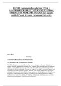 D370 IT Leadership Foundations TASK 1 LEADERSHIP REFLECTION USING CLIFTON STRENGTHS ANALYSIS 2025-2026 new update verified Passed Western Governors University