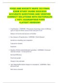 FOOD AND SOCIETY NUFD 153 FINAL  EXAM STUDY GUIDE 2025&sol;2026  ACCURATE QUESTIONS AND VERIFIED  CORRECT SOLUTIONS WITH RATIONALES  &vert;&vert; 100&percnt; GUARANTEED PASS  <LATEST VERSION> 