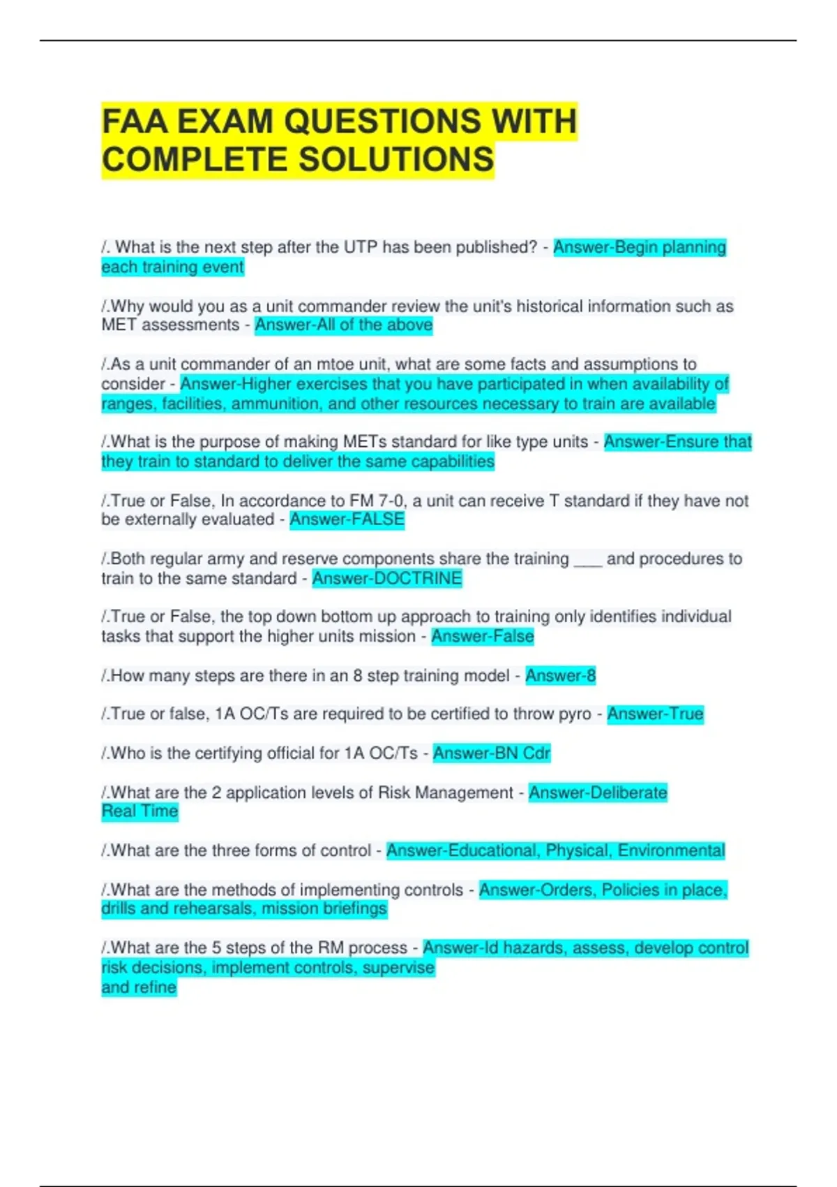 Faa Question Cdi Fix FAA EXAM QUESTIONS WITH COMPLETE SOLUTIONS - FAA T - Stuvia US