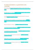 NC POST LICENSING 301 QUESTIONS AND ANSWERS 