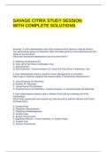 SAVAGE CITRIX STUDY SESSION WITH COMPLETE SOLUTIONS