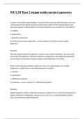 NU129 Test 2 exam with correct answers