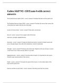 Galen A&P NU-110 Exam 4 with correct answers&period;