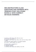 NRA INSTRUCTORS CLASS QUESTIONS AND ANSWERS WITH VERIFIED STUDY