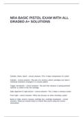NRA BASIC PISTOL EXAM WITH ALL GRADED A&plus; SOLUTIONS