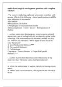 medical and surgical nursing exam questions with complete solutions