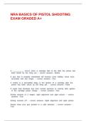 NRA BASICS OF PISTOL SHOOTING EXAM GRADED A