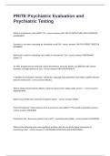 PRITE Psychiatric Evaluation and Psychiatric Testing Questions With Correct Detailed Answers 100&percnt; Verified&period;