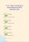 CS 151 - Module 3 &vert; test Questions & Expertly Verified Answers Newest Upload 2025 &vert; 2026&period;      