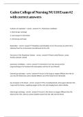 Galen College of Nursing NU110 Exam -2 with correct answers