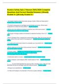 Hunters Safety Quiz 2 Newest 2025&sol;2026 Complete Questions And Correct Detailed Answers &vert;Already Graded A&plus;&vert;&vert;Already Graded A&plus;
