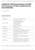 AMEDD DCC 2025 Exam Questions with 100&percnt; Correct Answers &vert; Verified &vert; Updated &lpar;Actual Exam&rpar; 20252026
