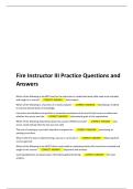 Fire Instructor III Practice Questions and Answers&period;