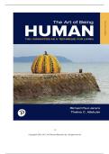TEST BANK FOR The Art of Being Human&colon; The Humanities as a Technique for Living 12th edition by Richard Paul Janaro&comma; Thelma Altshuler COMPLETE GUIDE ALL CHAPTERS COVERED 100&percnt; VERIFIED A&plus; GRADE ASSURED&excl;&excl;&excl;&excl;NEW LATEST UPDATE&excl;&excl;&excl;&excl;&excl;