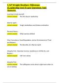 CAP Wright Brothers Milestone &lpar;Leadership test&rpar; Exam Questions And Answers&period;docx