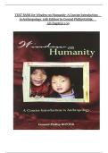TEST BANK for Window on Humanity&colon; A Concise Introduction   to Anthropology&period; 10th Edition by Conrad Phillip Kottak&period;   All Chapters 1-19 