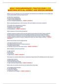 ADULT ECHOCARDIOGRAPHY PRACTICE EXAM 1 &lpar;119  QUESTIONS&rpar; WITH ALL CORRECT AND VERIFIED ANSWERS