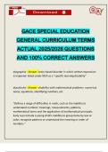 GACE SPECIAL EDUCATION GENERAL CURRICULUM TERMS ACTUAL 2025&sol;2026 QUESTIONS AND 100&percnt; CORRECT ANSWERS