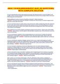 ADULT ECHOCARDIOGRAPHY QUIZ &lpar;92 QUESTIONS&rpar;  WITH COMPLETE SOLUTION