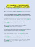 WA State DOC &ndash; CORE UPDATED   Questions and CORRECT ANSWERS