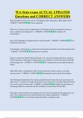 WA State exam ACTUAL UPDATED   Questions and CORRECT ANSWERS