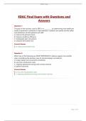 EDAC Final Exam with Questions and Answers
