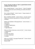Exam 1 Nursing 119 &lpar;RCGC TEST 1&rpar; QUESTIONS WITH COMPLETE SOLUTIONS