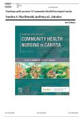 Test Bank for Stanhope and Lancaster-s Community Health Nursing in Canada 4th Edition by MacDonald