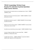 TDLR Cosmetology Written Exam Practice Pt&period;1 &lpar;liscense & perms&rpar; Questions With Correct Answers