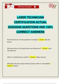 EXAMS PACK&colon;&colon;&colon; LASER HAIR REMOVAL&comma; LASER TECHNICIAN ACTUAL 2025&sol;2026