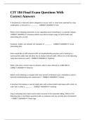 CIT 184 Final Exam Questions With Correct Answers