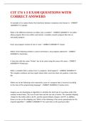 CIT 174 1-5 EXAM QUESTIONS WITH CORRECT ANSWERS