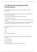 CIT 484 Final Exam Questions With Correct Answers