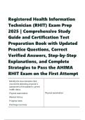 Registered Health Information Technician &lpar;RHIT&rpar; Exam Prep 2025 &vert; Comprehensive Study Guide and Certification Test Preparation Book with Updated Practice Questions&comma; Correct Verified Answers&comma; Step-by-Step Explanations&comma; and Complete Strategies to Pass the AH