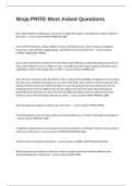 Ninja PRITE Most Asked Questions And Well Detailed 100&percnt; Explained Answers&period;