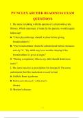 PN NCLEX ARCHER READINESS EXAM  QUESTIONS