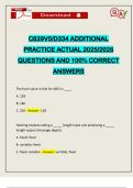 C839V5&sol;D334 ADDITIONAL PRACTICE ACTUAL 2025&sol;2026 QUESTIONS AND 100&percnt; CORRECT ANSWERS