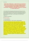 PEDIATRIC PRIMARY CARE PNCB EXAM NEWEST 2025&sol; 2026 ACTUAL EXAM TEST BANK&vert; COMPLETE REAL EXAM QUESTIONS AND CORRECT DETAILED ANSWERS &lpar;VERIFIED ANSWERS&rpar; ALREADY GRADED A&plus; &lpar;MOST RECENT&excl;&excl;&rpar;