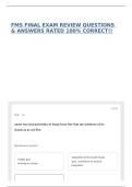 FMS FINAL EXAM REVIEW QUESTIONS & ANSWERS RATED 100&percnt; CORRECT&excl;&excl;