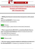 Certified Revenue Cycle Representative Certification Exam  Questions and Verified Answers  100&percnt; Guarantee Pass