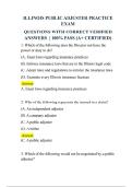 ILLINOIS PUBLIC ADJUSTER PRACTICE EXAM QUESTIONS WITH CORRECT VERIFIED ANSWERS &vert; 100&percnt; PASS &lpar;A&plus; CERTIFIED&rpar;