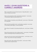 IAHSS 7 EXAM QUESTIONS & CORRECT ANSWERS