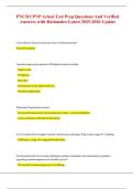 PNCB CPNP Actual Test Prep Questions And Verified Answers with Rationales-Latest 2025-2026 Update 