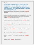 GXMO OHIO EXAM PRACTICE ACCURATE AND  FREQUENTLY TESTED QUESTIONS AND 100&percnt;  CORRECT ANSWERS WITH RATIONALES&vert;&vert; LATEST  AND COMPLETE UPDATE WITH EXPERT VERIFIED  SOLUTIONS&vert;&vert; SURE PASS
