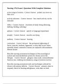 Nursing 170&semi; Exam 1 Questions With Complete Solutions